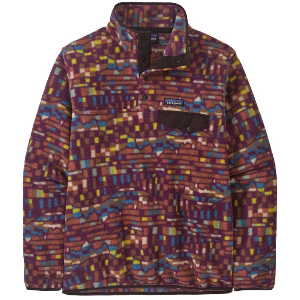 Patagonia Women's Synchilla Fitz Roy Patchwork Snap T - Night Plum - NEW